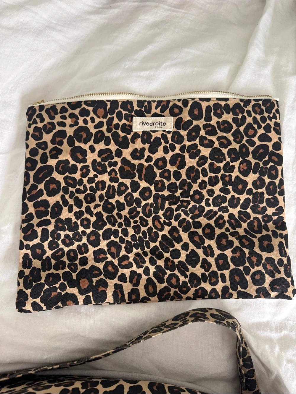 Rivedroite Paris Anti-Diaper bag Leopard Print Tote Bag in Tan and Black